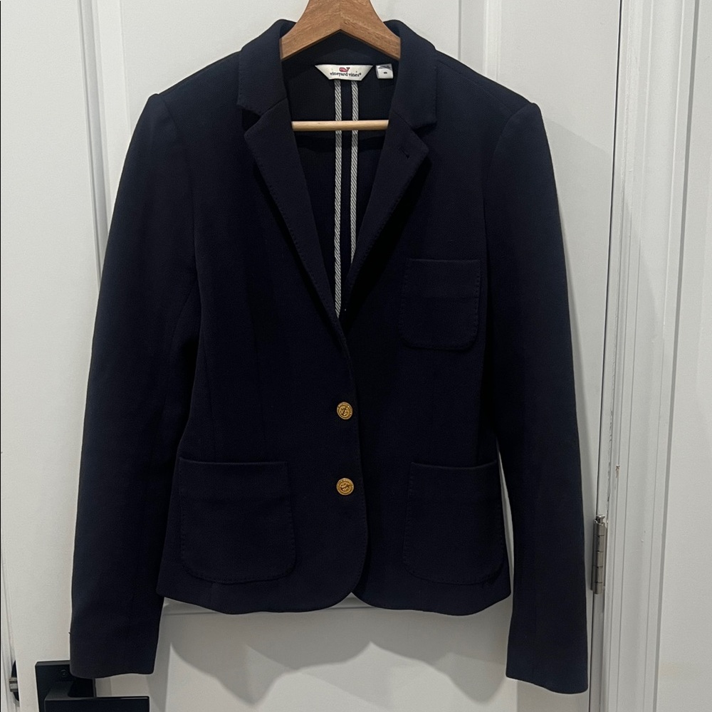 Women's Navy Vineyard Vines Nautical Blazer with Gold‎ Buttons Size 6
